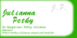 julianna petky business card